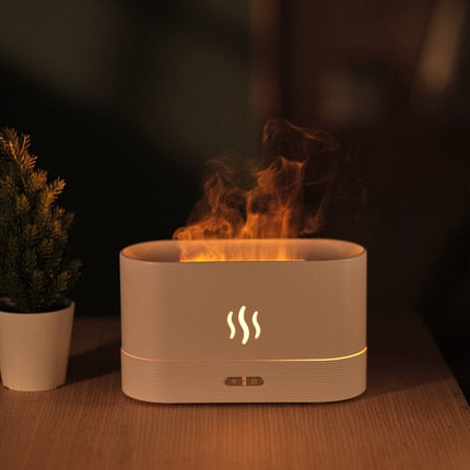 REUP Umidificador de Ar Chama Difusor de Óleo Essencial Aroma Ultrasonic Mist Maker Aromaterapia Umidificadores Difusores Fragrâncias